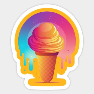 Ice cream rainbow Sticker